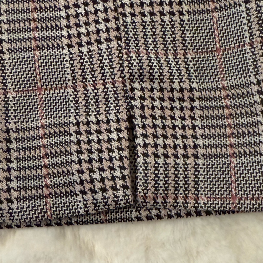 Maurices Women's Plaid Ankle Pants - Pink/Black and White - Picture 7 of 10